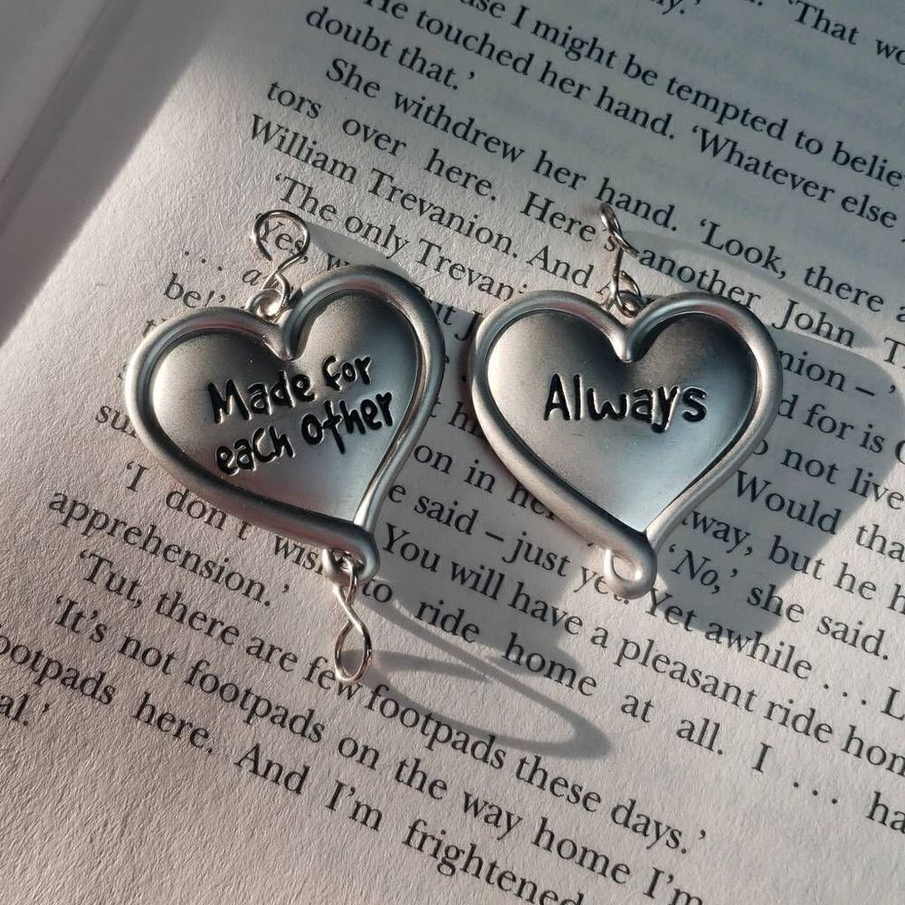2 Silver Hearts for Chain Necklace